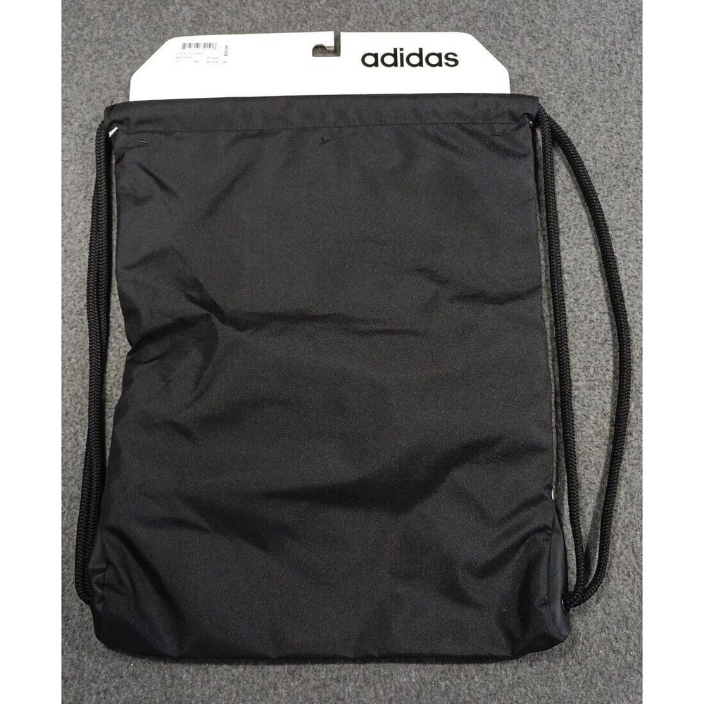 Adidas "Sack Pack" White Black - 18 X 14 Media Safe Lined Pocket New - Picture 7 of 9